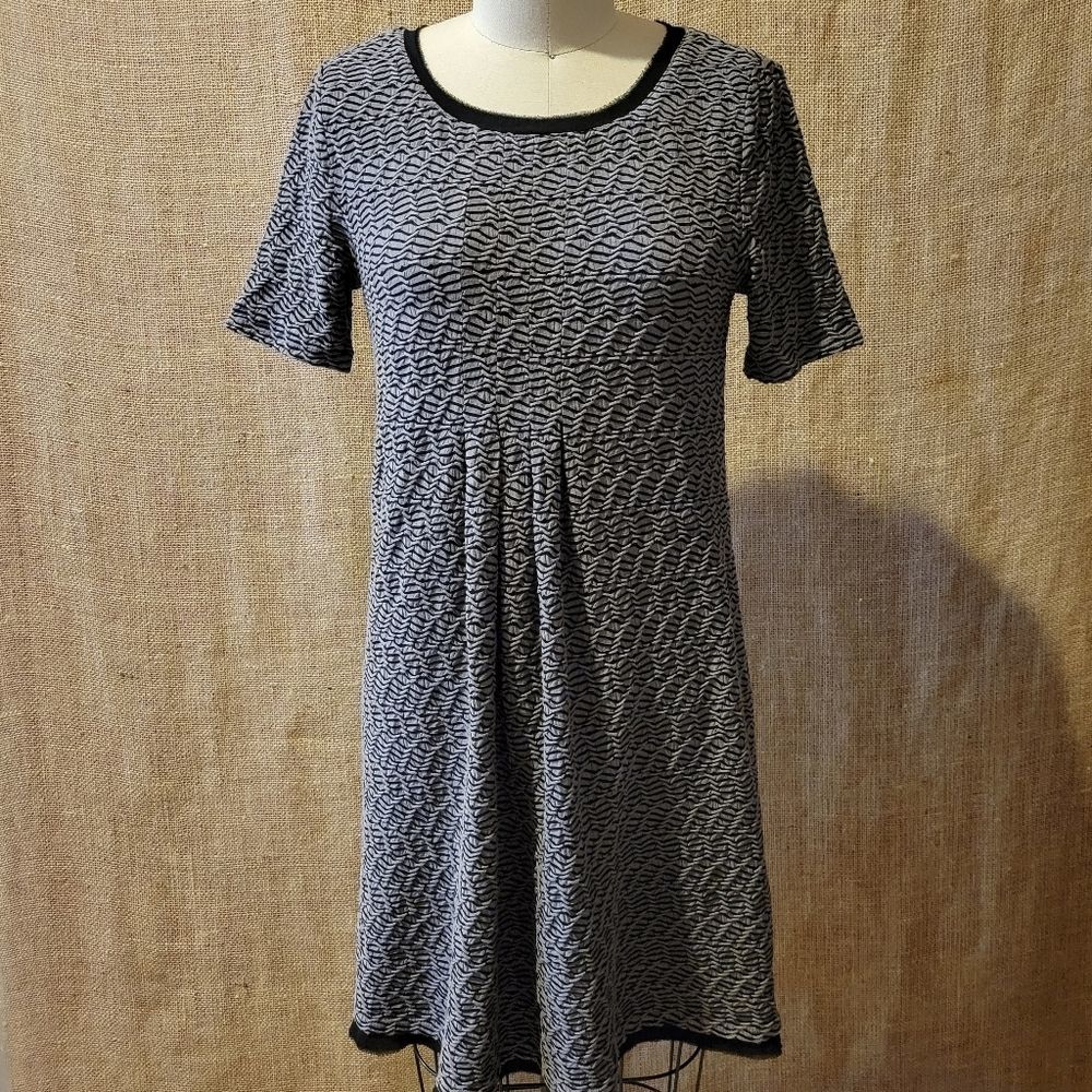Anthropologie Maeve Grey Textured Knit Dress XSP